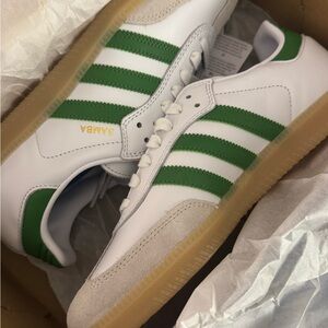 Adidas Samba OG White and Green Shoes